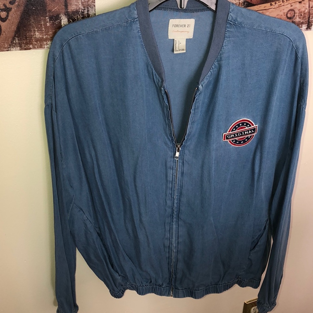 forever 21 blue jacket 💙❤️